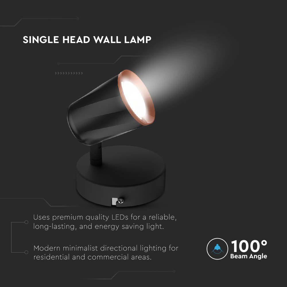 VT-806 6W LED WALL LAMP 3000K BLACK