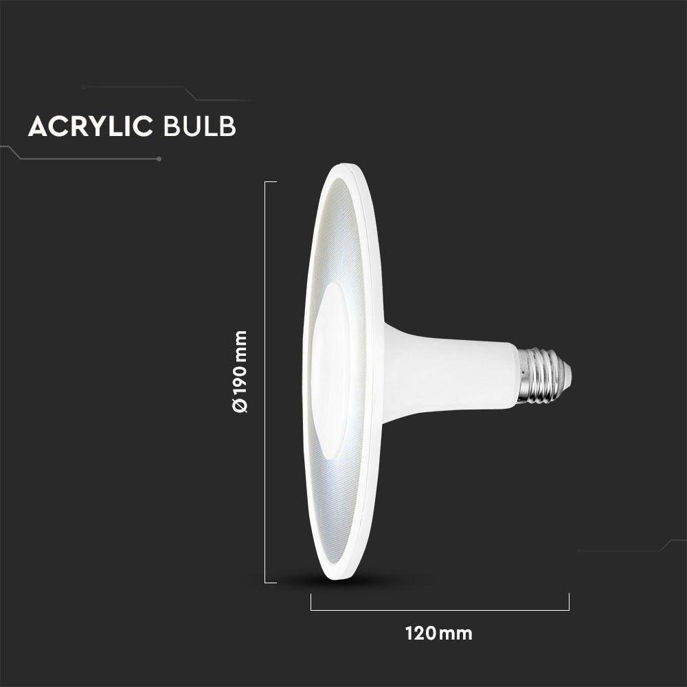 11W Żarówka LED UFO fi190, Chip SAMSUNG, Barwa:4000K, Trzonek:E27, VTAC, SKU 2782