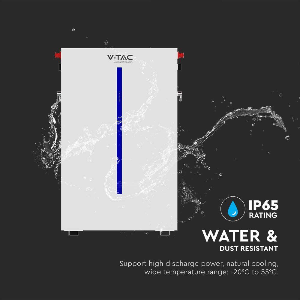 6.14kWh WALL MOUNTED LiFePO4 BATTERY 6000 CYCLES IP65