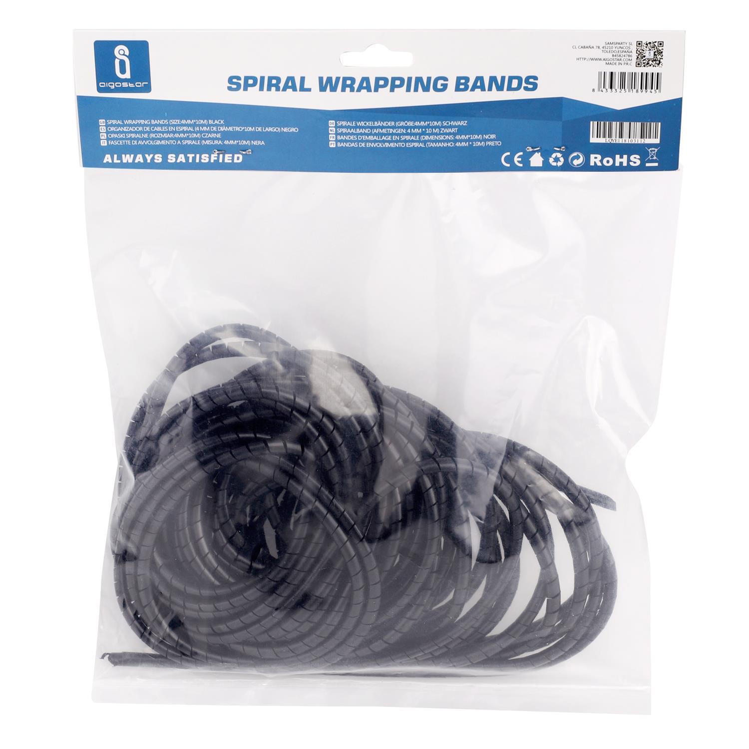 Spiral Wrapping Bands 4mm*10m Black