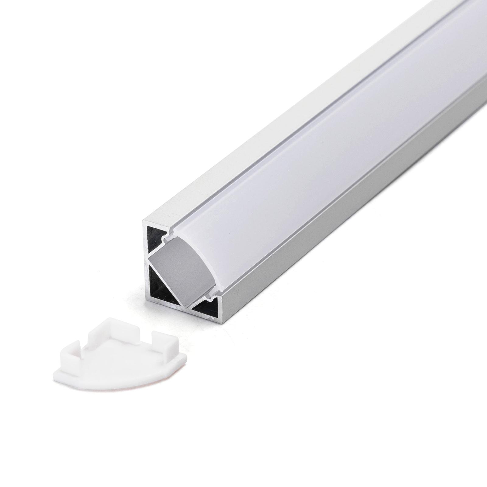 Surface-mounted LED strip channel, 1m, silver