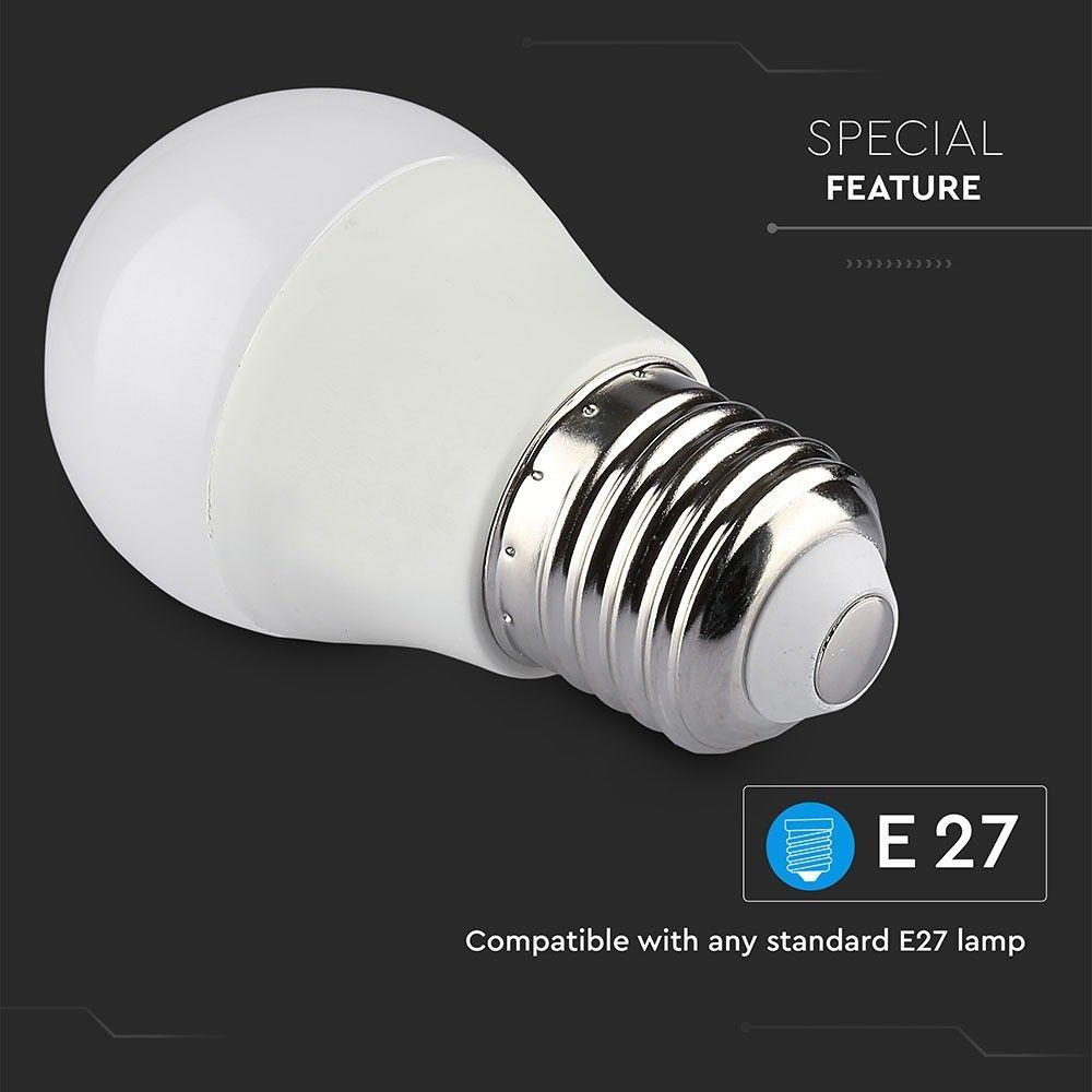 VT-5124 5W G45 BULB COMPATIBLE WITH ALEXA & GOOGLE HOME RGB+WW-CW E27