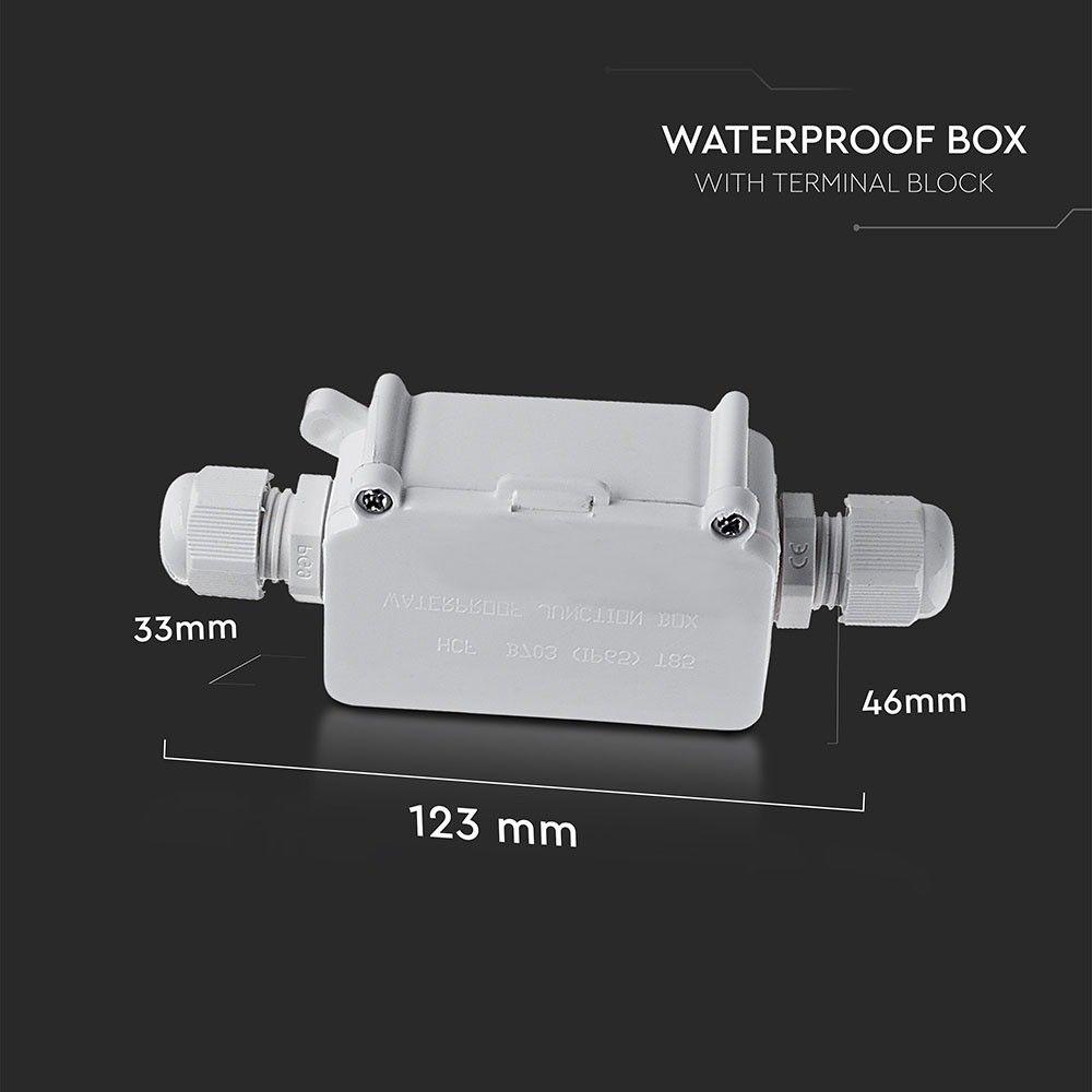 VT-7224 WATERPROOF BOX WITH TERMINAL BLOCK-WHITE