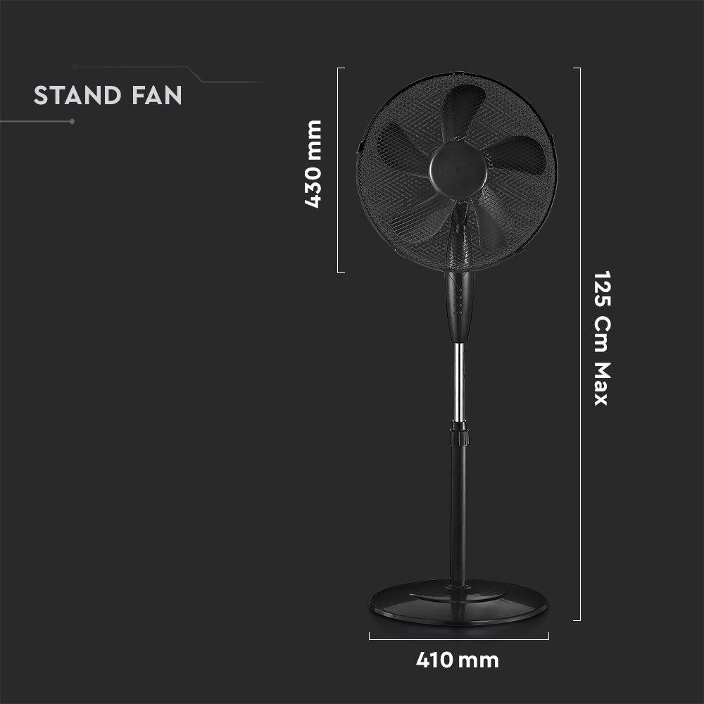 VT-5016-5 55W STAND FAN WITH 410mm ROUND BASE-4 BUTTONS-5 BLADES(16INCH)