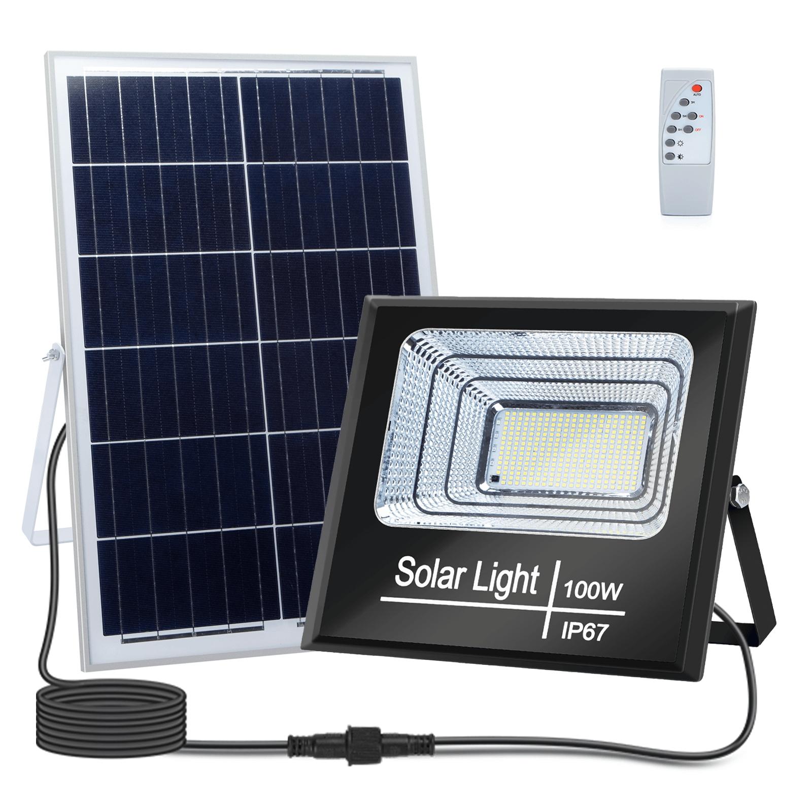 Solarny reflektor LED 100W (100W,6500K,Barwa Zimna,1100lm)