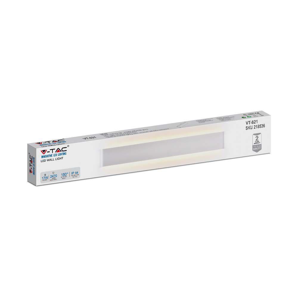 20W Lampa nad lustro, Barwa:4000K, IP44, Biały, VTAC, SKU 218536