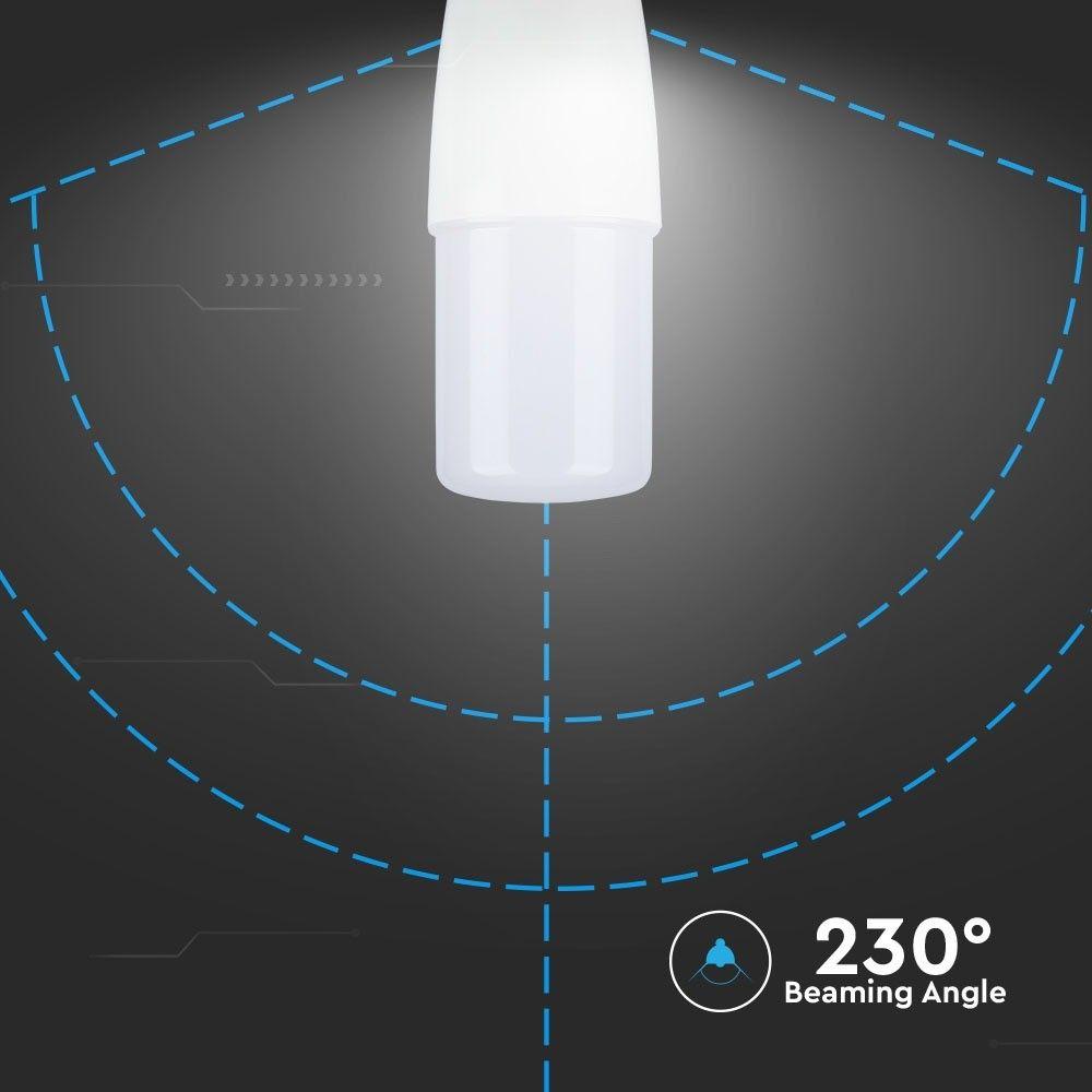 8W T37 Żarówka LED, Chip SAMSUNG, BARWA:6400K, Trzonek:E14, VTAC, SKU 269