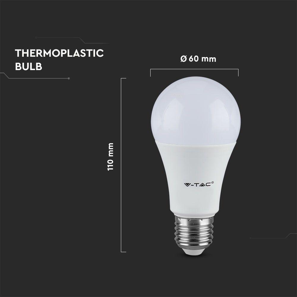 VT-2307 6.5W A60 LED PLASTIC BULB 3000K E27(150LM/WATT)