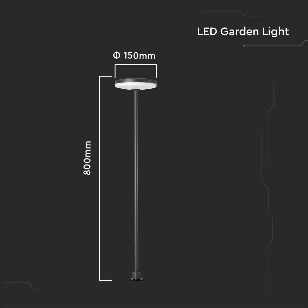 VT-1160 12W LED GARDEN SPIKE 150x800mm 4000K ANTHRACITE BODY IP65