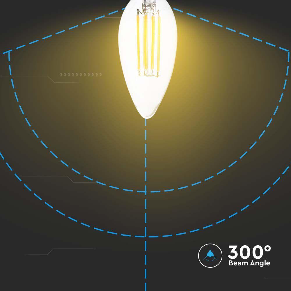 VT-1986 4W LED CANDLE FILAMENT BULB 4000K E14