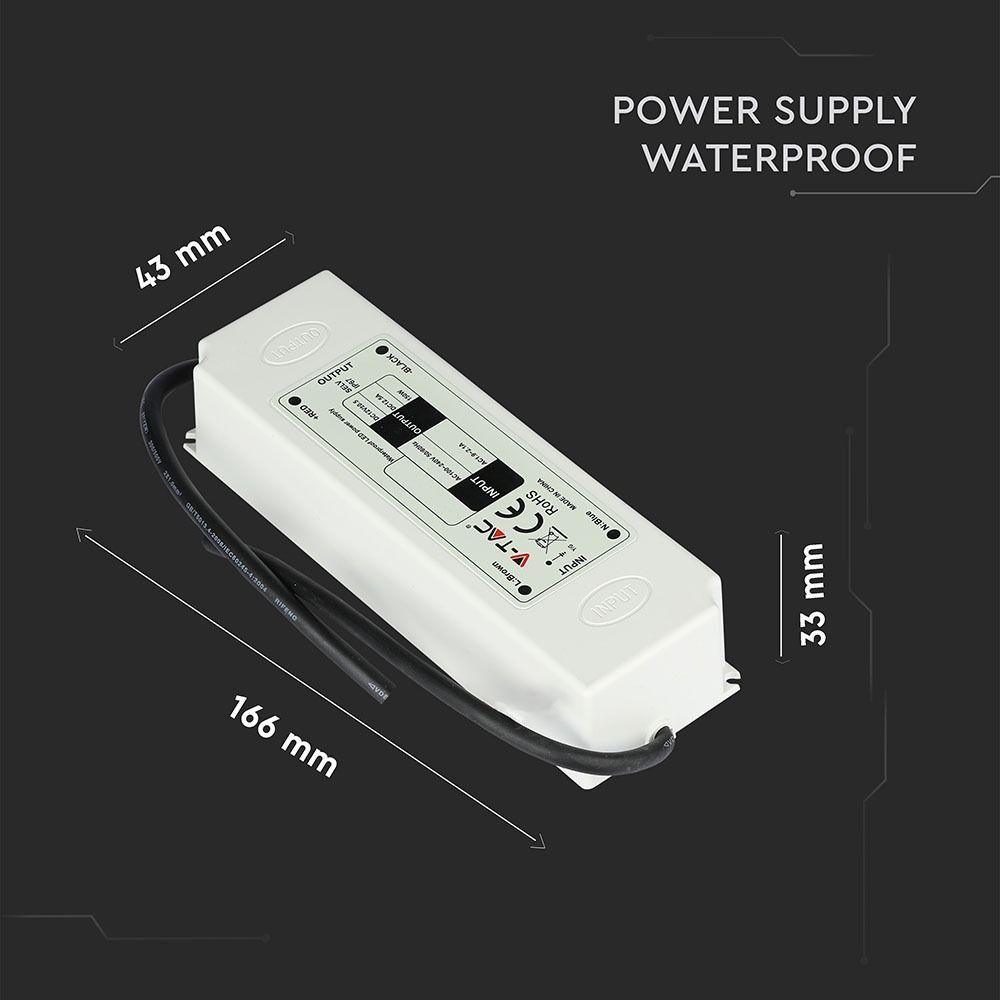 VT-22061 60W LED PLASTIC SLIM POWER SUPPLY 12V IP67