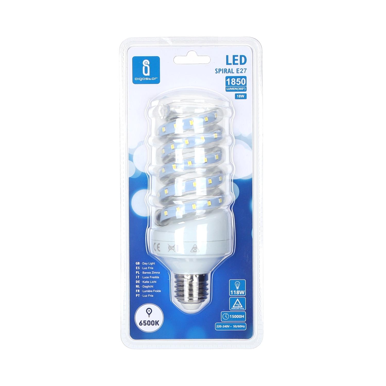 LED E27 18W Spiral tube