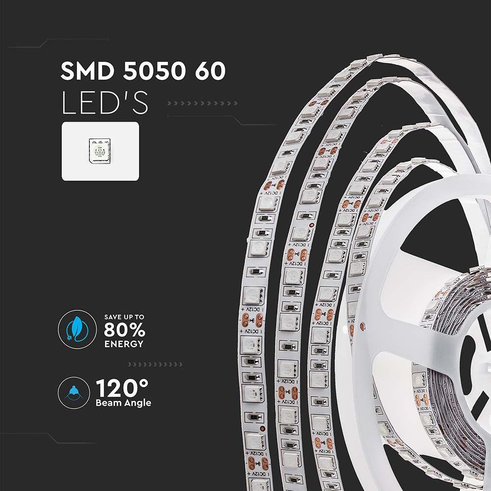 VT-5050 60 11W/M LED STRIP LIGHT 4000K IP20 (5M/ROLL)(PRICE PER M)