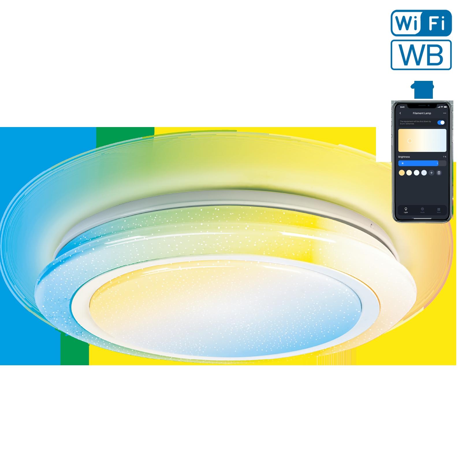 Smart Ceiling Light CCT 36W+RGB 3W 3000K-6500K Φ500*65 mm