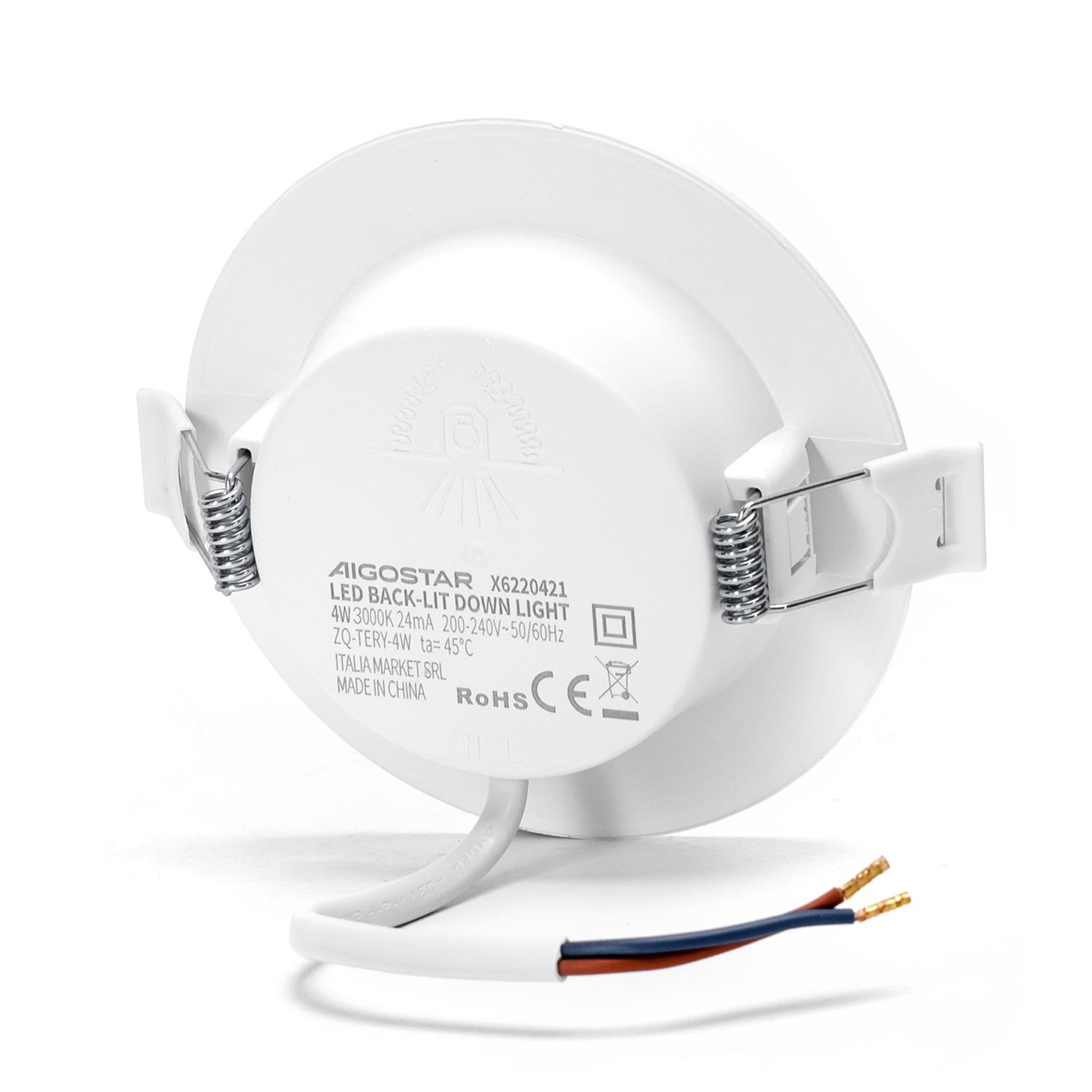 E6 LED  Flush-mounted Round Downlight 4W Yellow Light