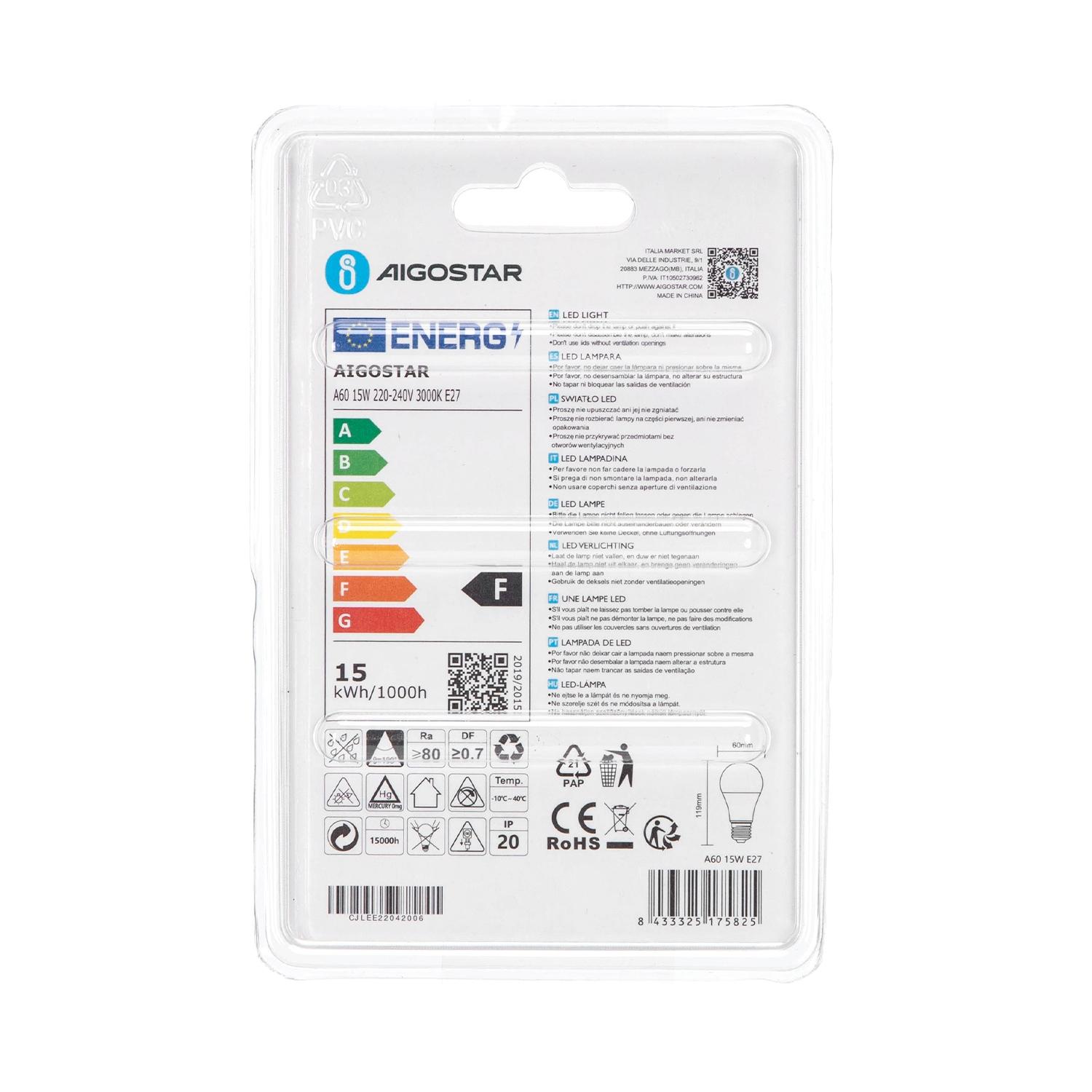 LED E27 15W A60 ( general bulb )