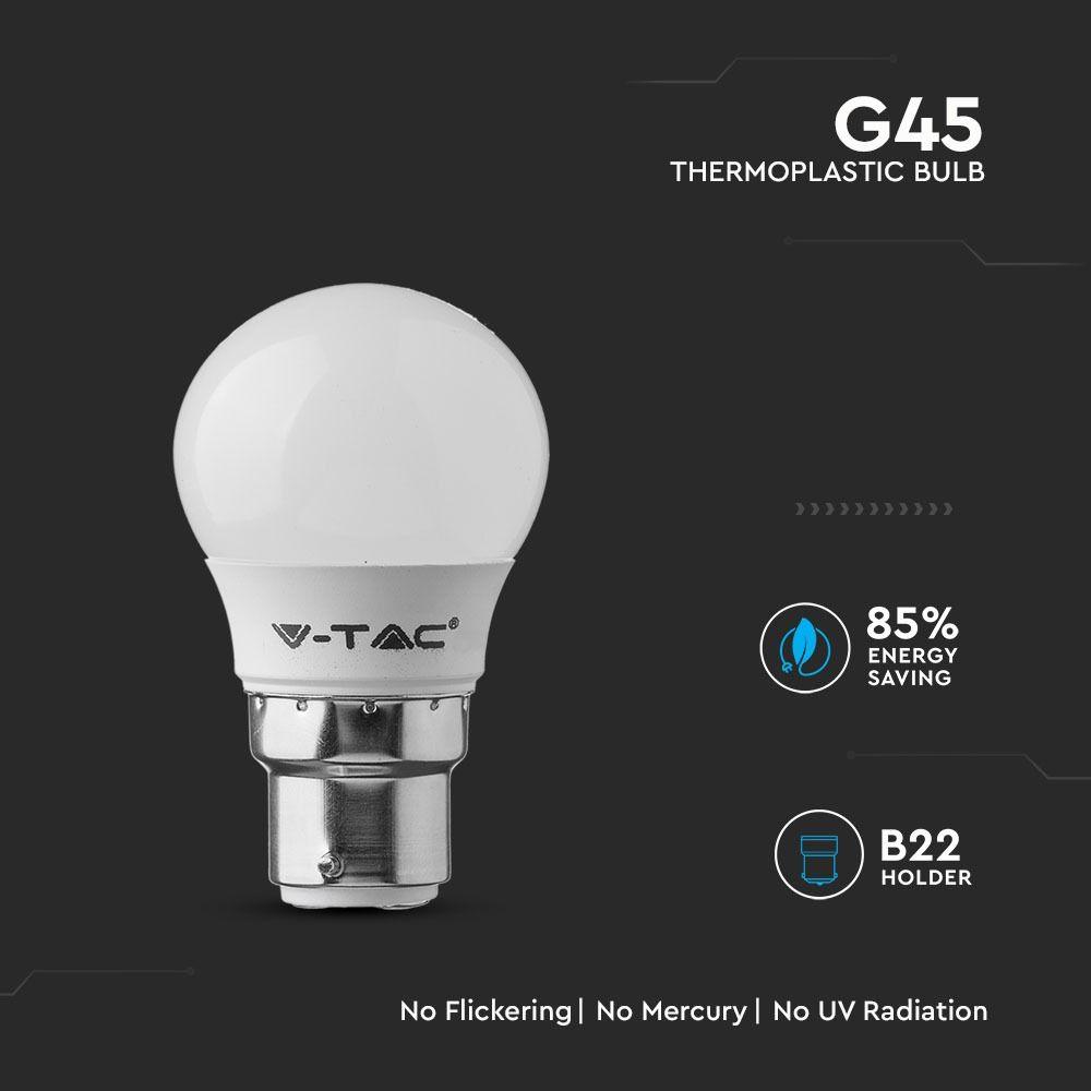 VT-221 5.5W G45 PLASTIC BULB SAMSUNG CHIP 3000K B22