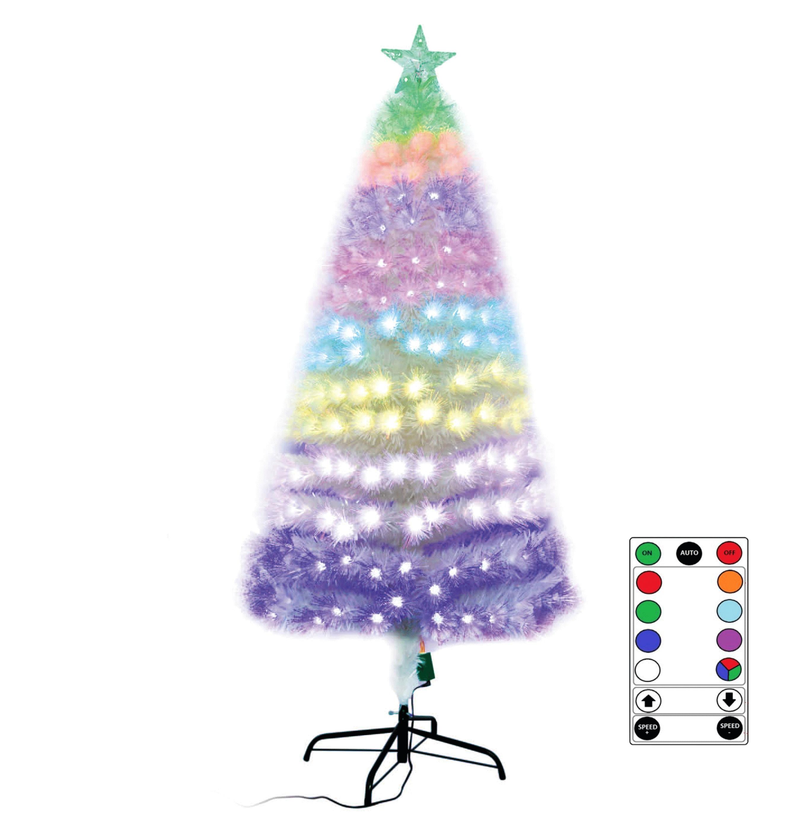 Christmas decorations-Low voltage adapter Pure Fiber tree-150CM-RGBIC-8blink+time-IP44