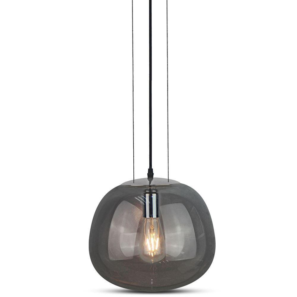 VT-7380 MODERN GLASS-GUN GREY-3 WIRE SUSPENSION PENDANT LIGHT D:380-E27