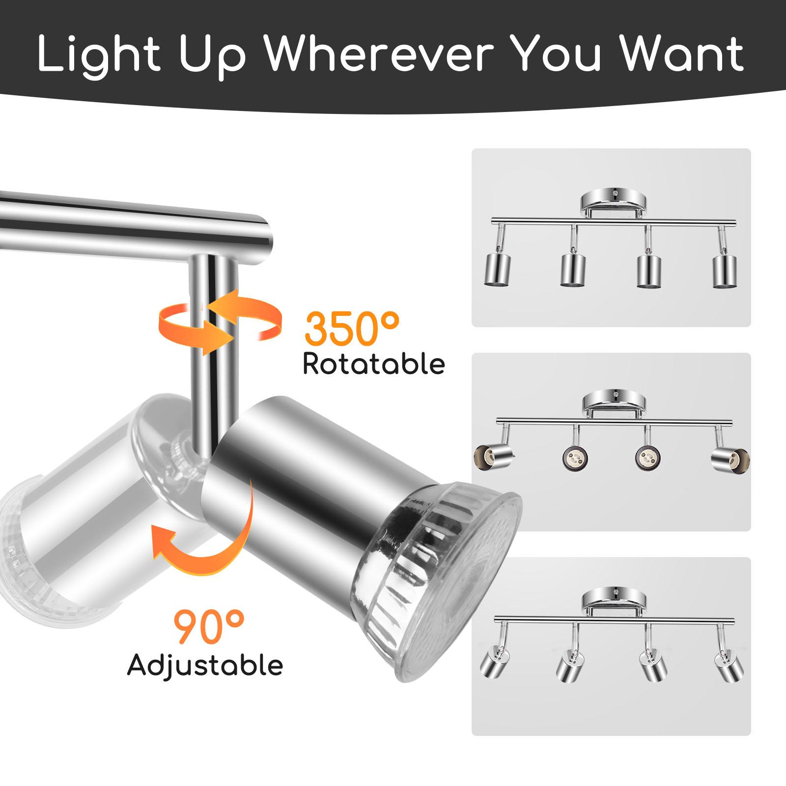 SPOTLIGHT WITH FOUR LAMP HOLDERS Without light source