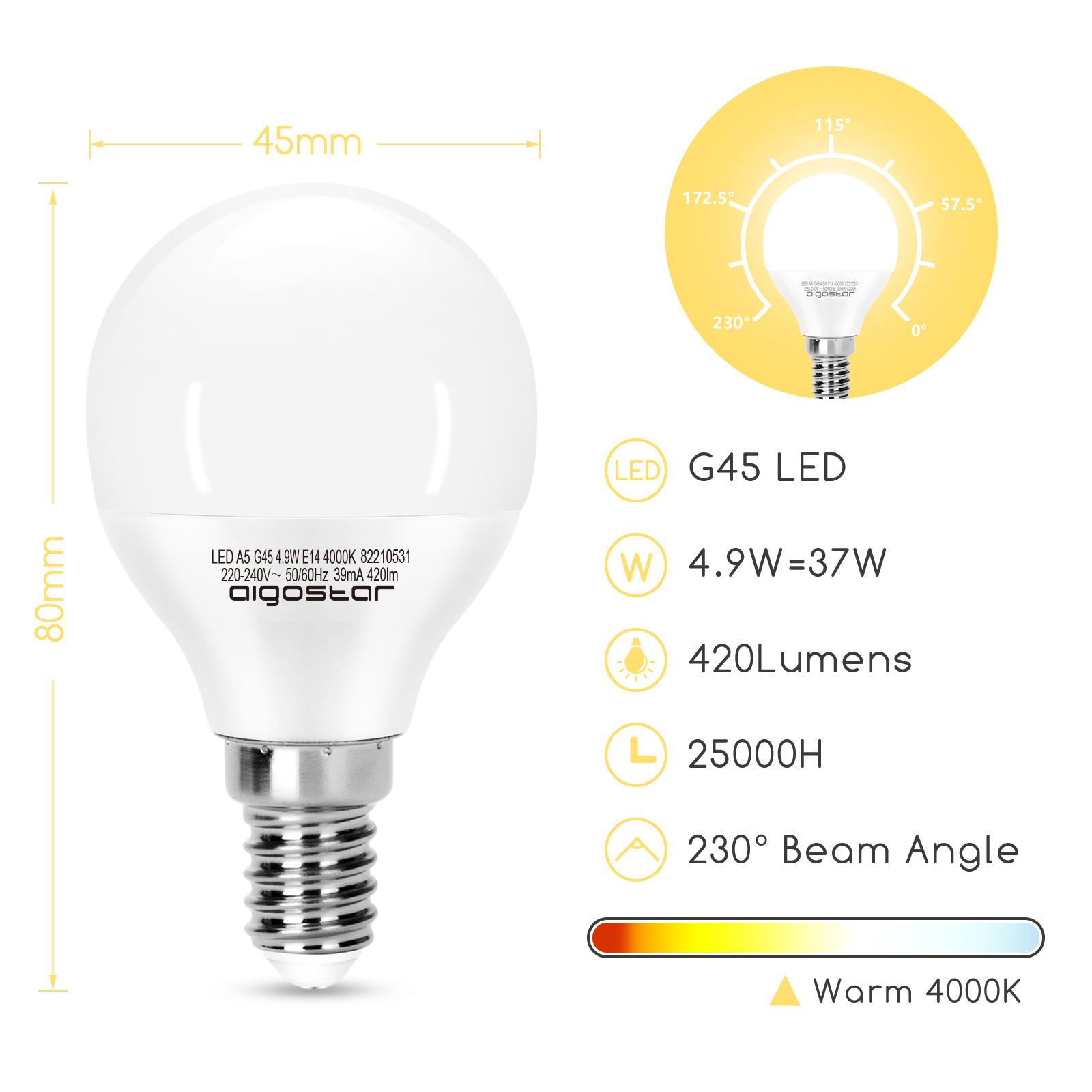 LED E14 4.9W G45