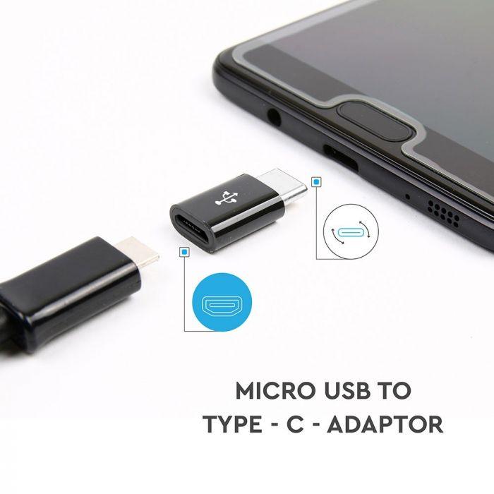 VT-5149 MICRO USB TO TYPE-C ADAPTOR-BLACK