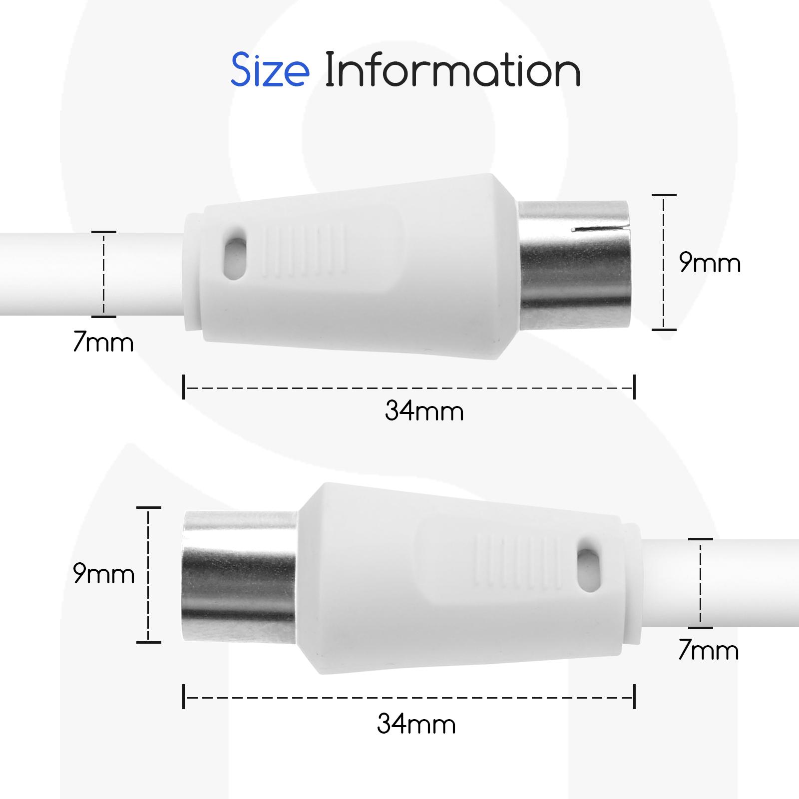 Kabel antenowy 8 m biały