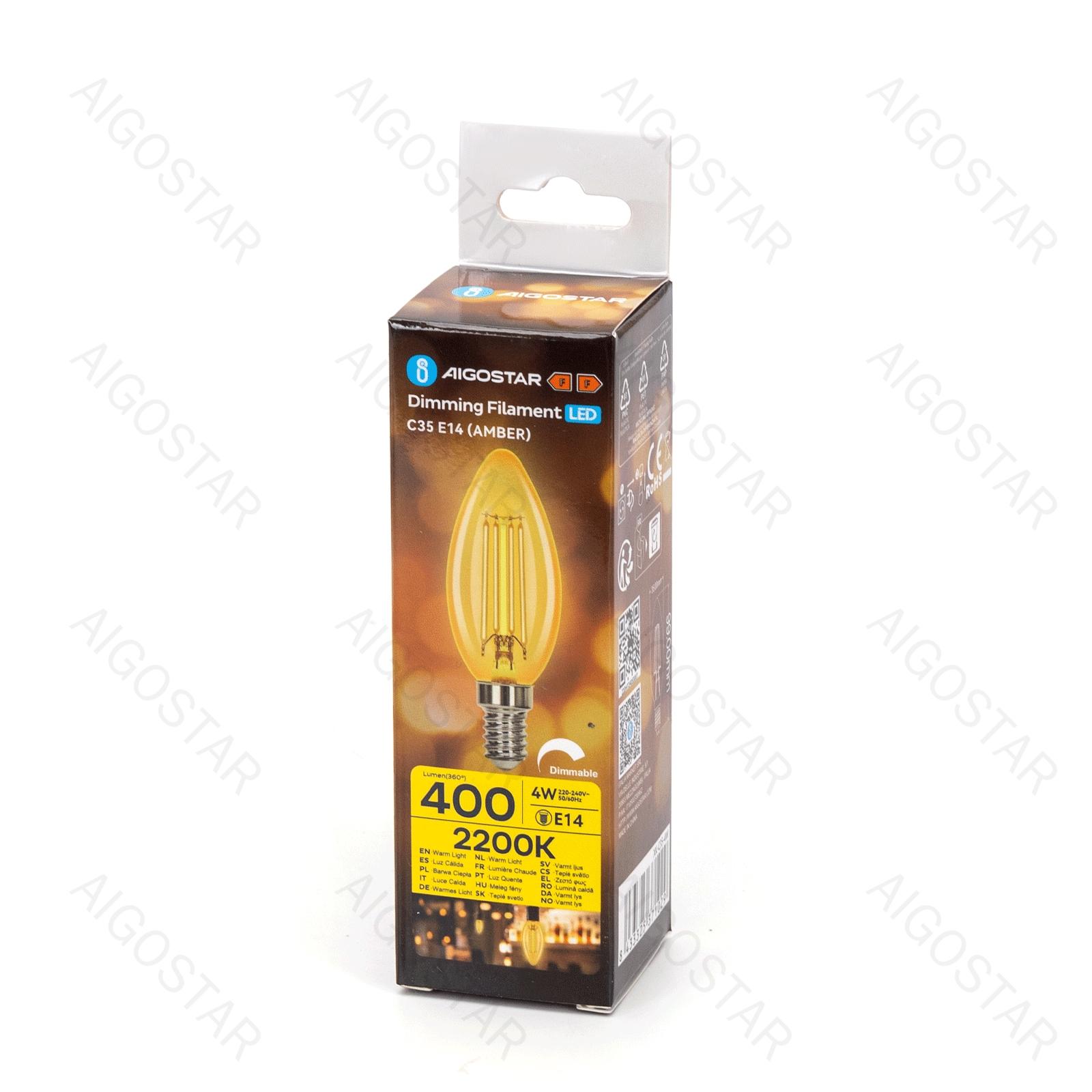 LED dimming filament C35 E14 4W 2200K