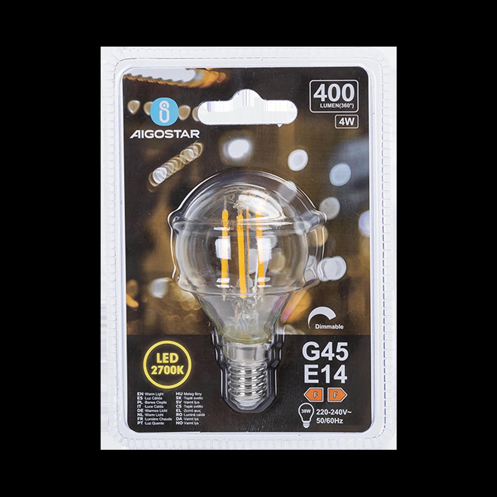 LED dimming filament G45 E14 4W 2700K