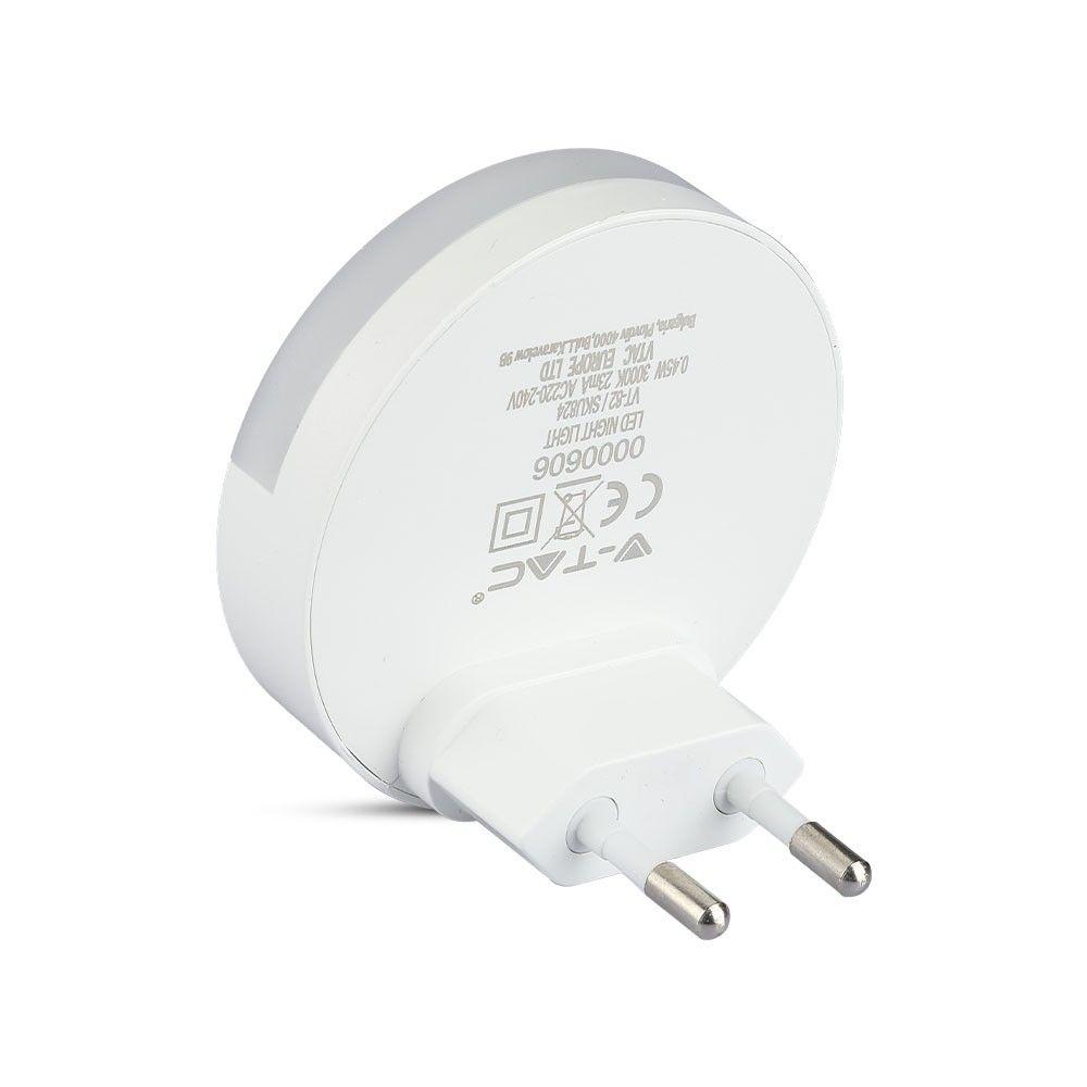 VT-82 0.45W LED NIGHT LIGHT(EU PLUG) SAMSUNG CHIP 3000K ROUND