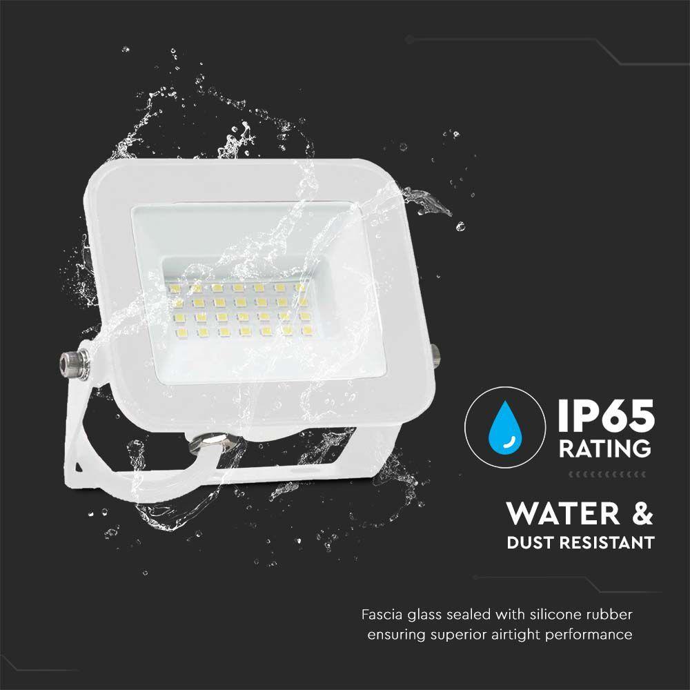 30W Naświetlacz LED SMD, Chip SAMSUNG, Barwa:3000K, Obudowa: Biała, VTAC, SKU 10023