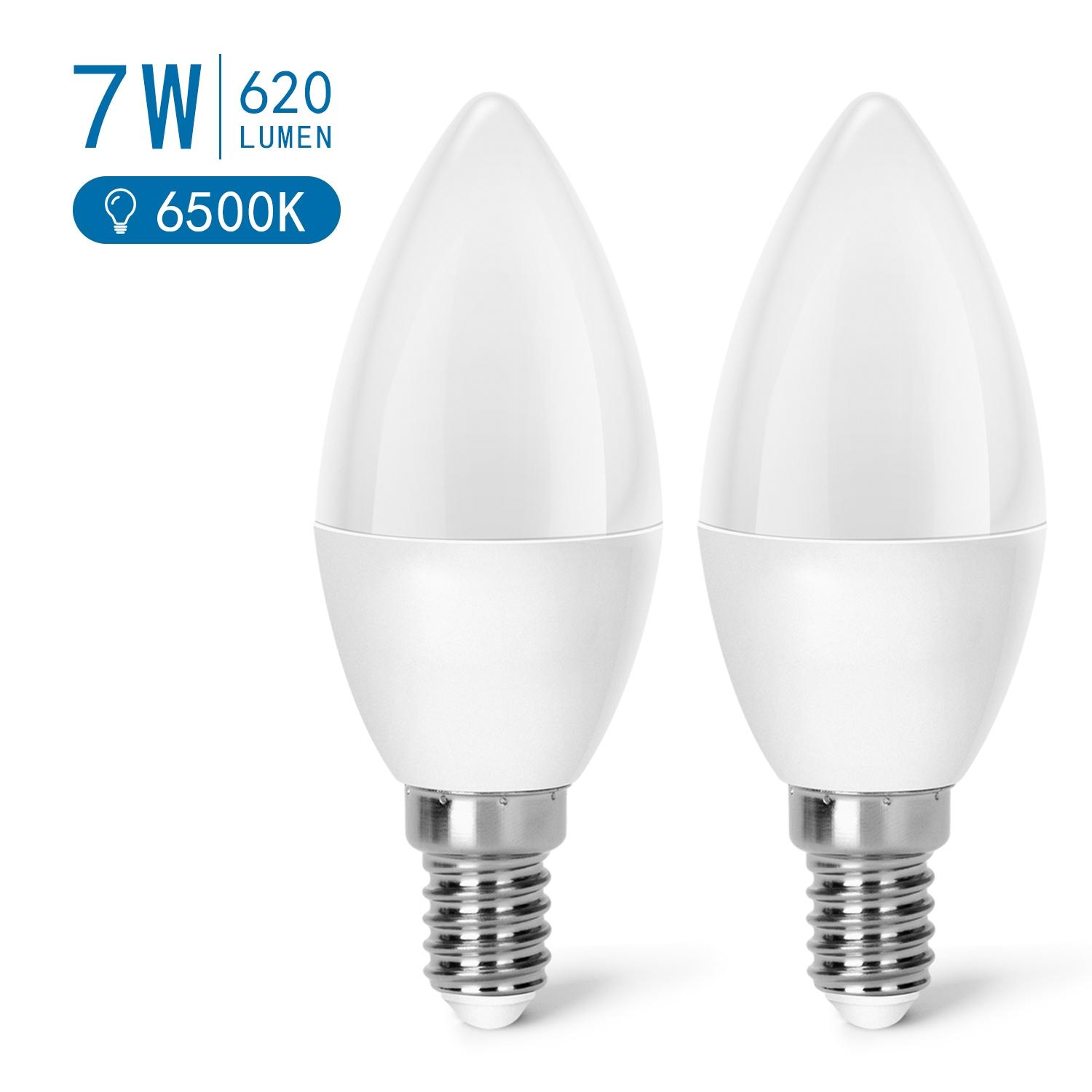 LED E14 7W C37 2pcs