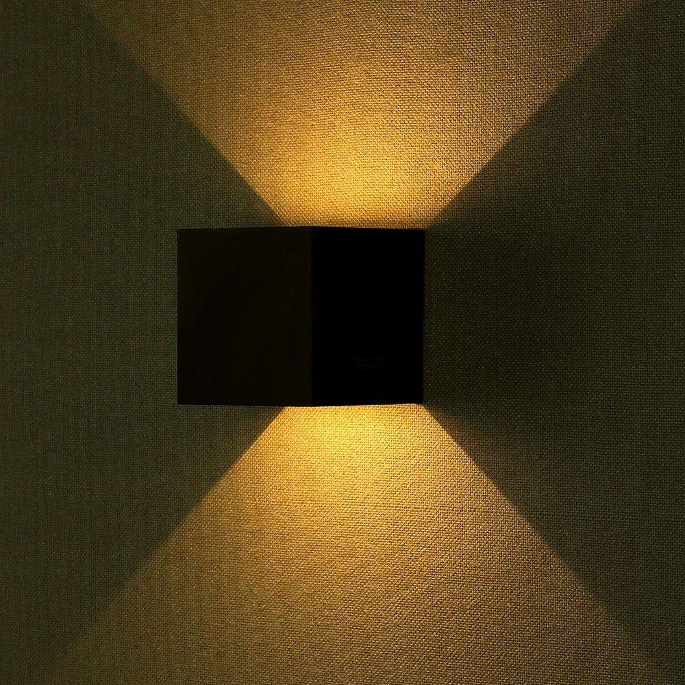 VT-759-12 12W LED UP-DOWN WALL LIGHT WITH BRIDGELUX CHIP 3000k BLACK SQUARE