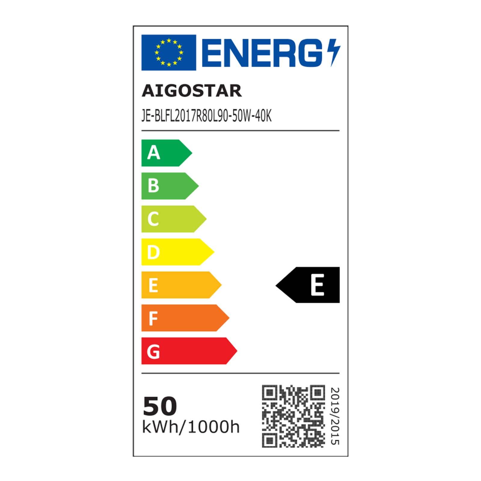 Naświetlacz LED z matową osłoną i czarną obudową, 50W, 4000K