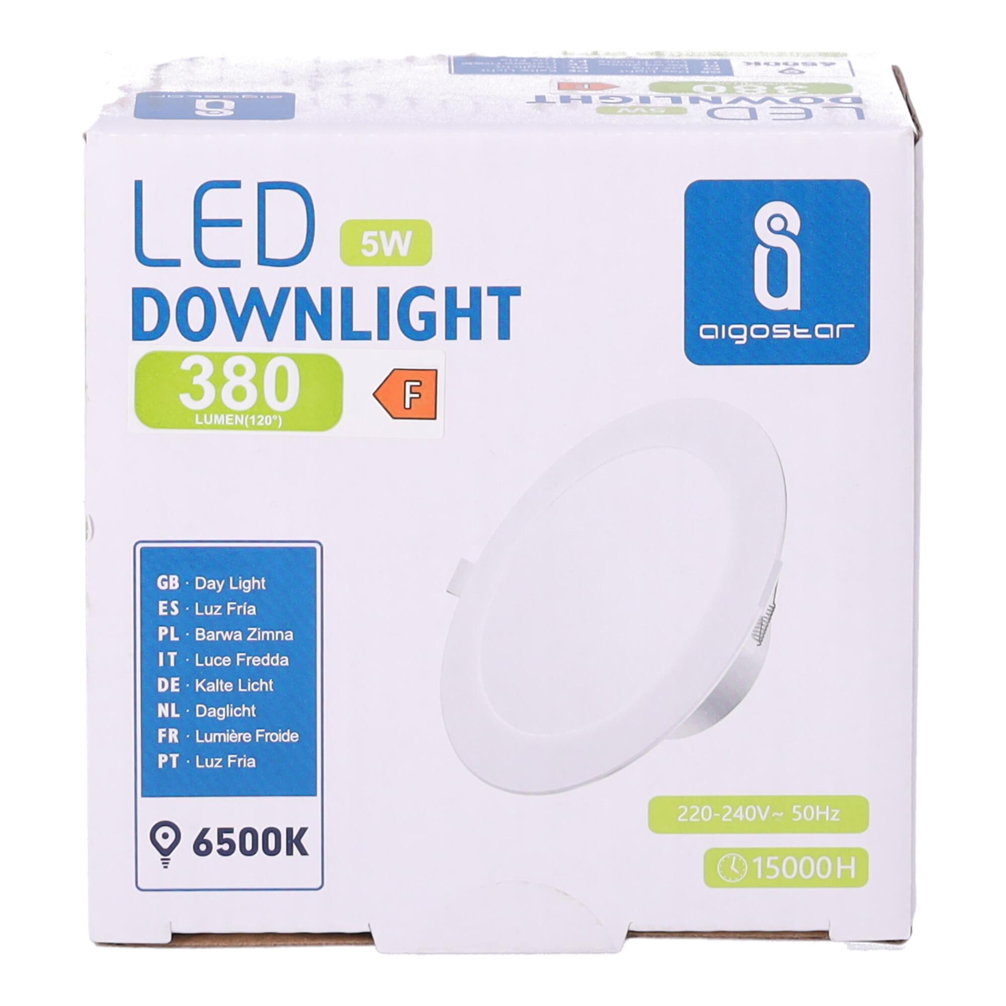 E6 LED  Flush-mounted Round Downlight 5W White Light