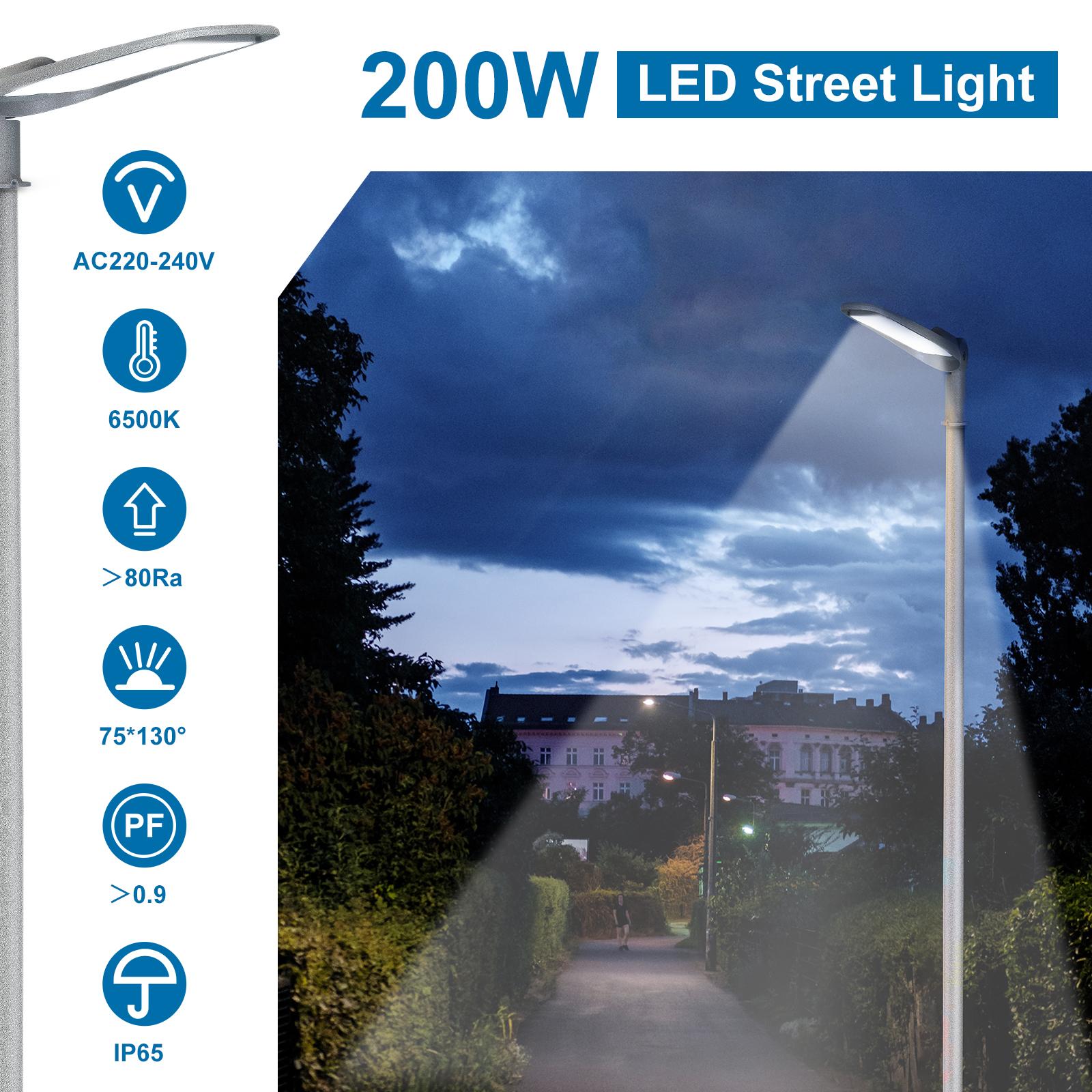 DOB LED Wąska latarnia uliczna 200W (200W,6500K,IP65)