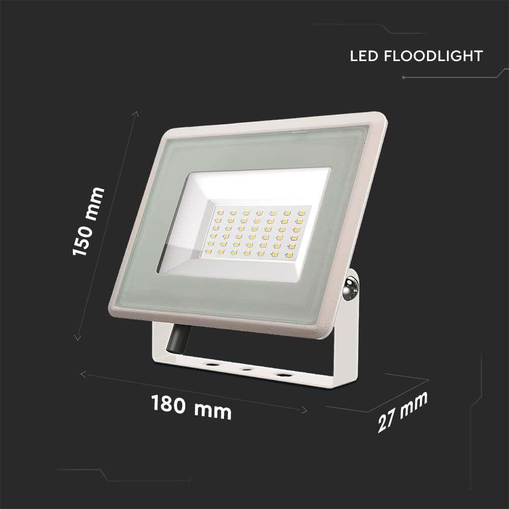 VT-4954 50W SMD FLOODLIGHT F-CLASS 3000K WHITE BODY