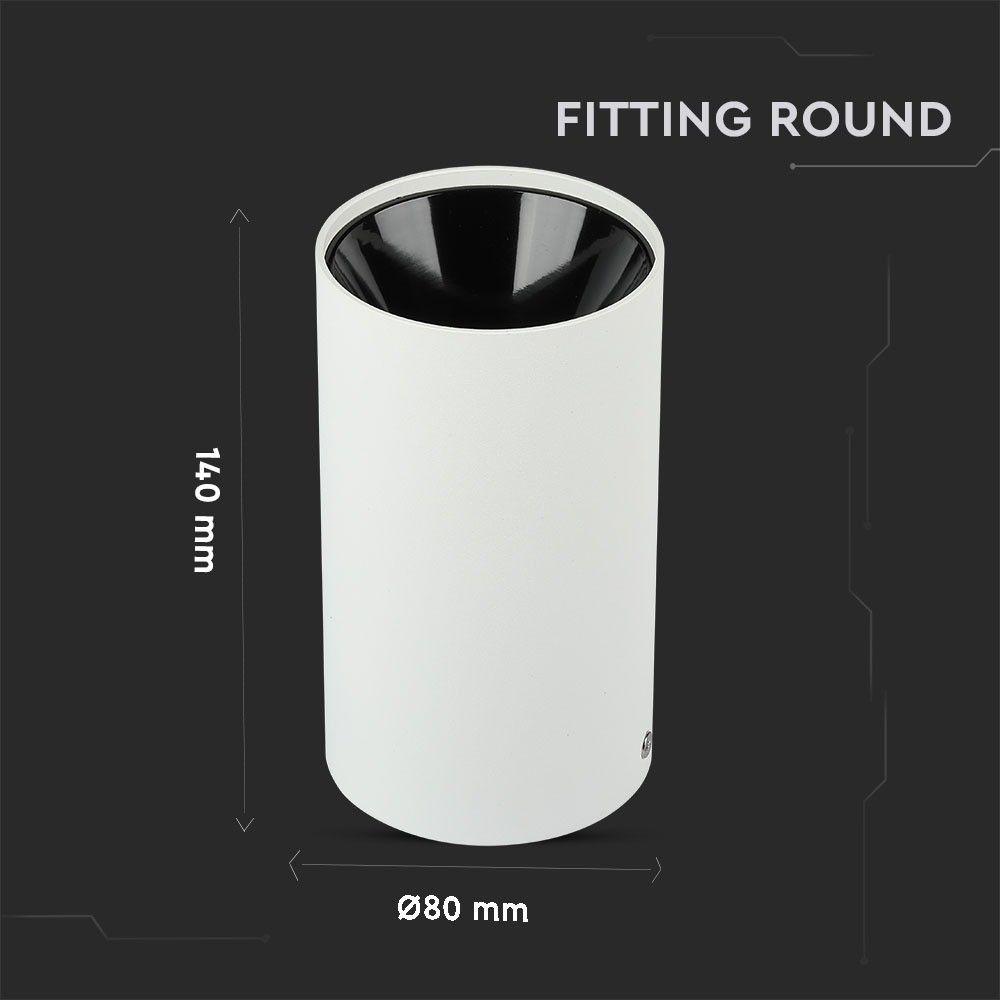 VT-882 GU10 FITTING ROUND WHITE+BLACK