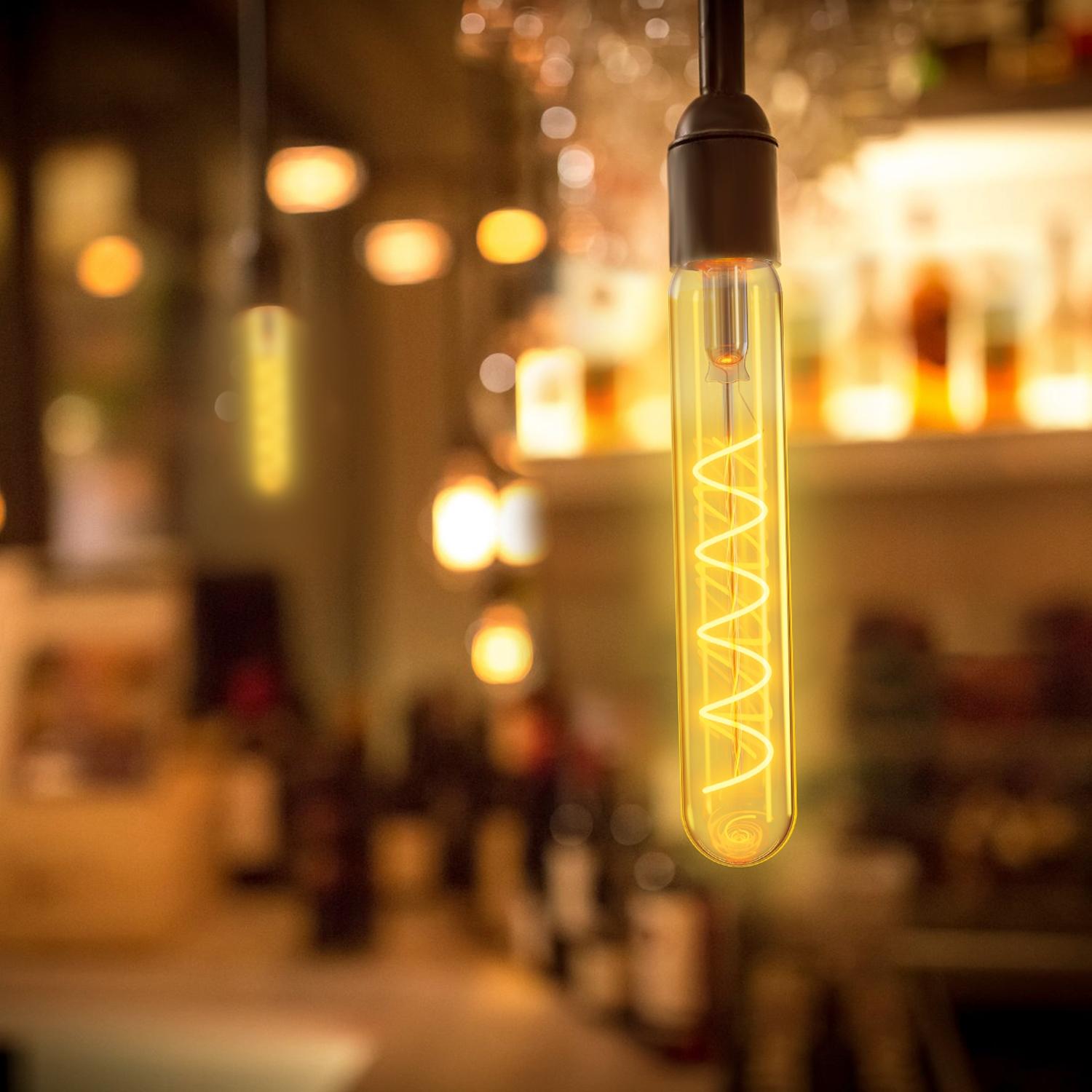 LED Filament Bulb (Amber) T30 E27 4W