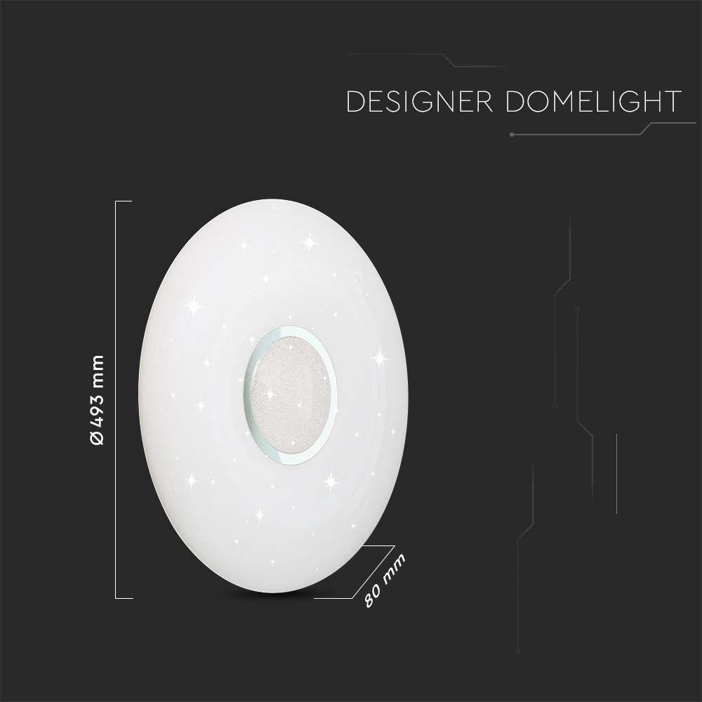 VT-8556 LED 30W/60W/30W DESIGNER DOMELIGHT REMOTE CONTROL CCT CHANGING DIMMABLE ROUND COVER