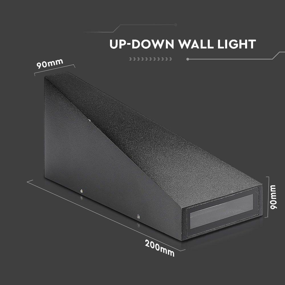 VT-826 6W LED UP-DOWN WALL LIGHT 4000K -BLACK BODY