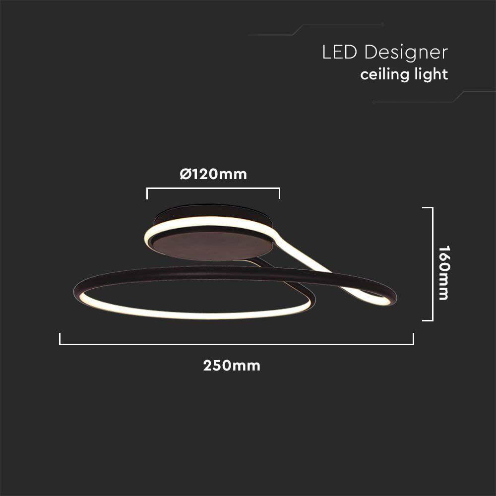 VT-7784 24W LED DESIGNER LIGHT 4000K BLACK