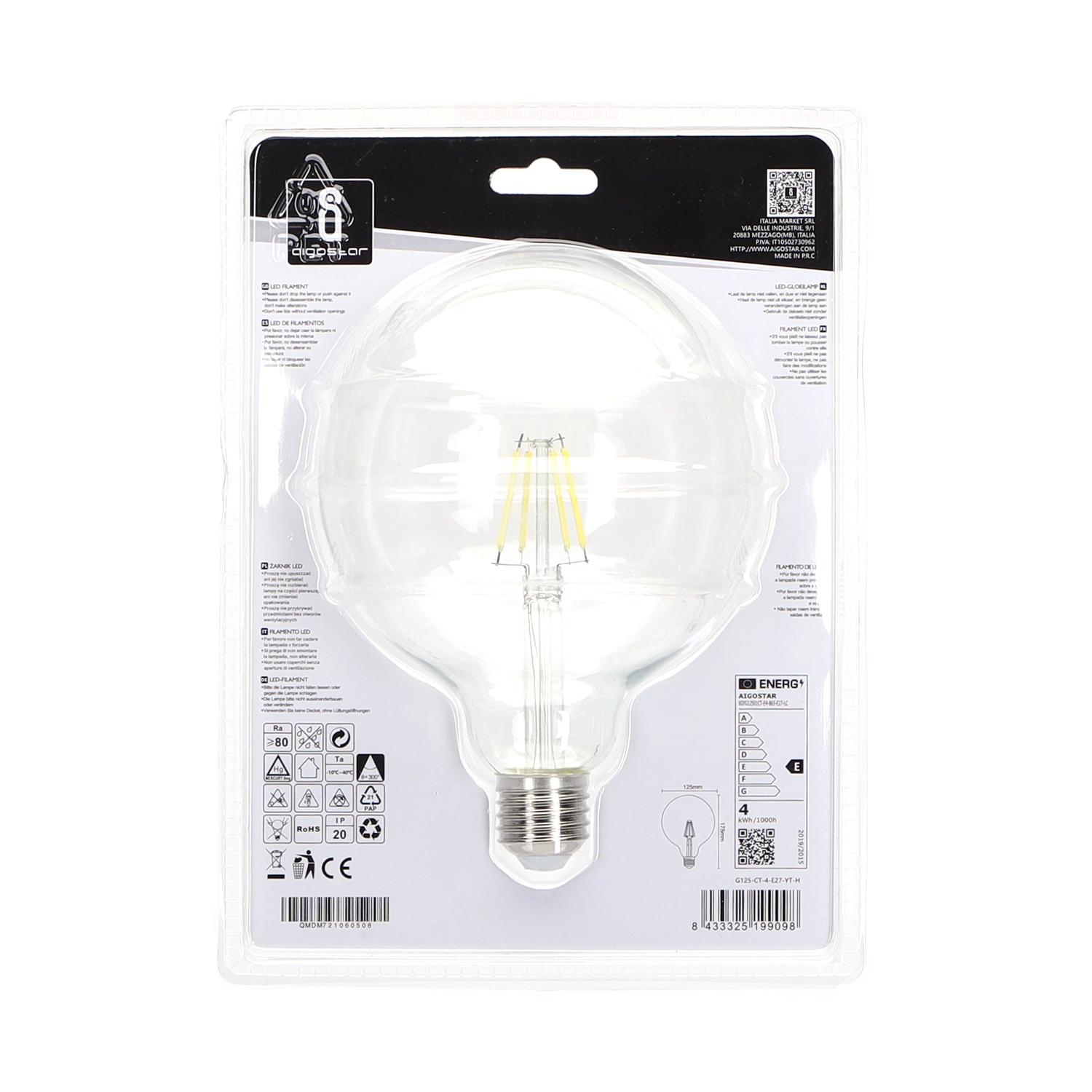 LED filament lamp G125