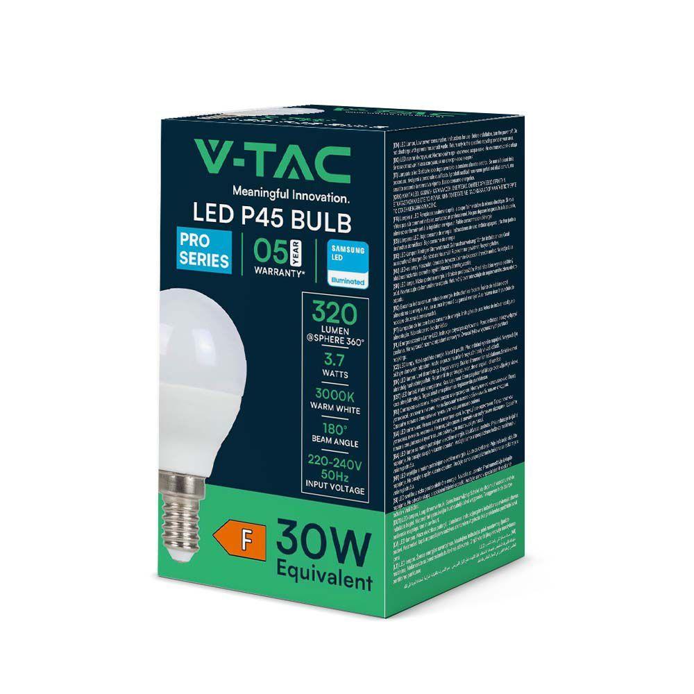 VT-1804 3.7W P45 LED PLASTIC BULB SAMSUNG CHIP 4000K E14