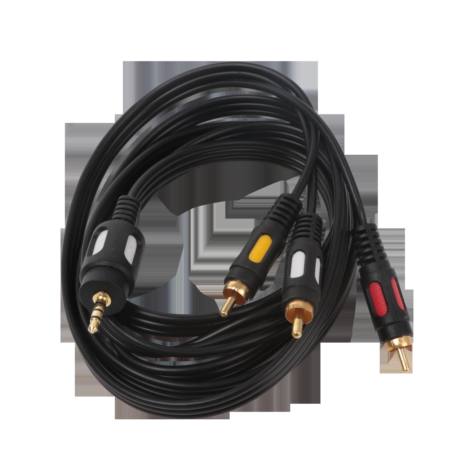 Audio Cable 3x RCA 1.8m Black