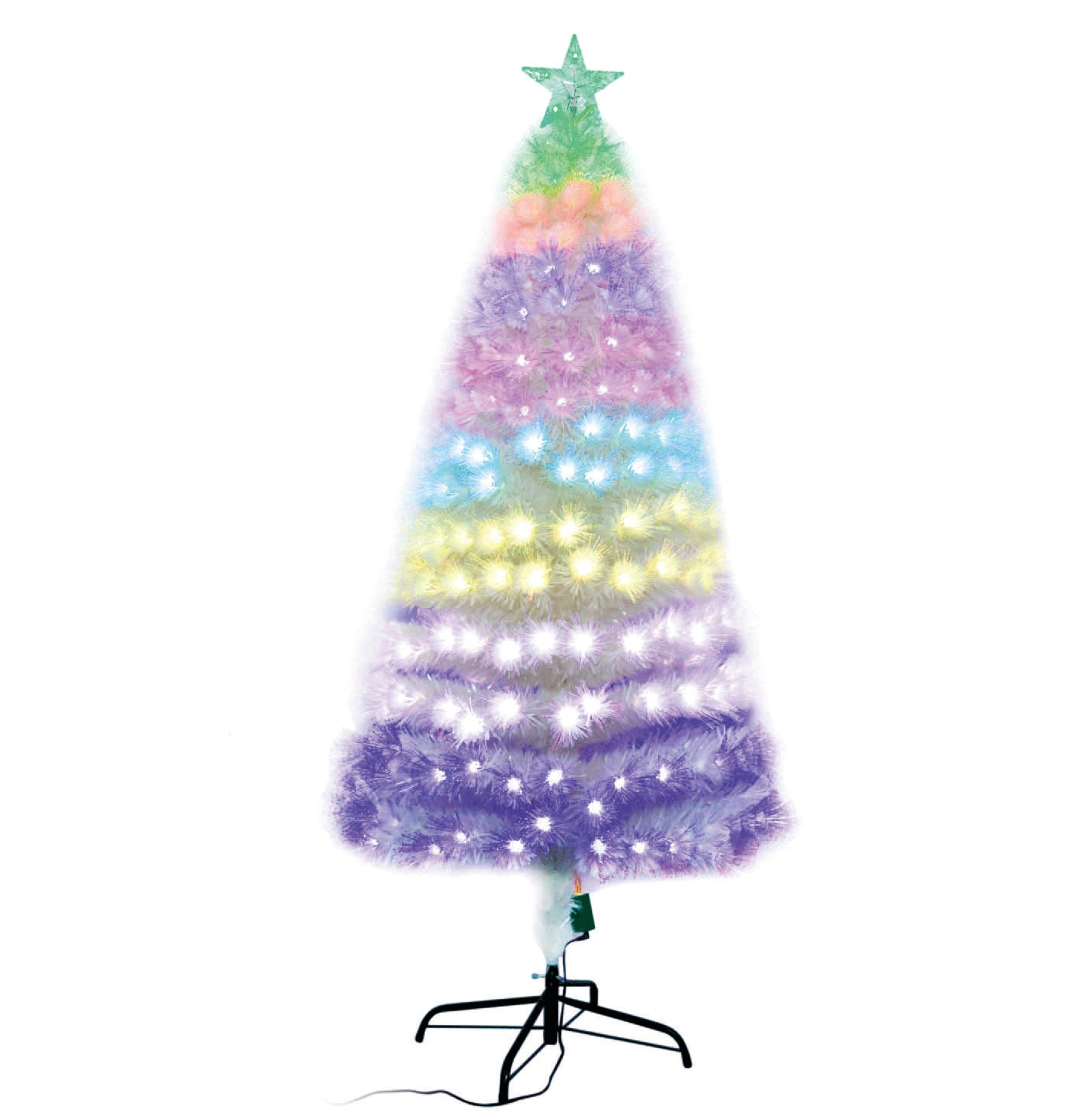 Christmas decorations-Low voltage adapter Pure Fiber tree-210CM-RGBY-8blink+time-IP44