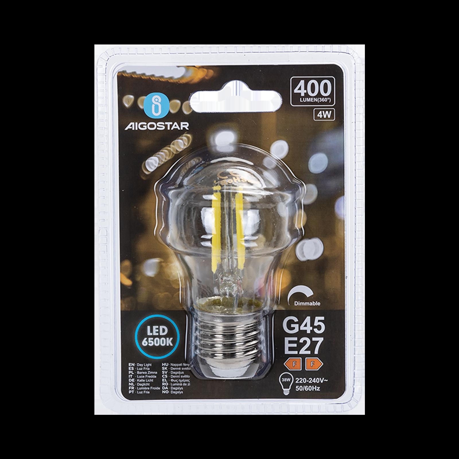 LED dimming filament G45 E27 4W 6500K