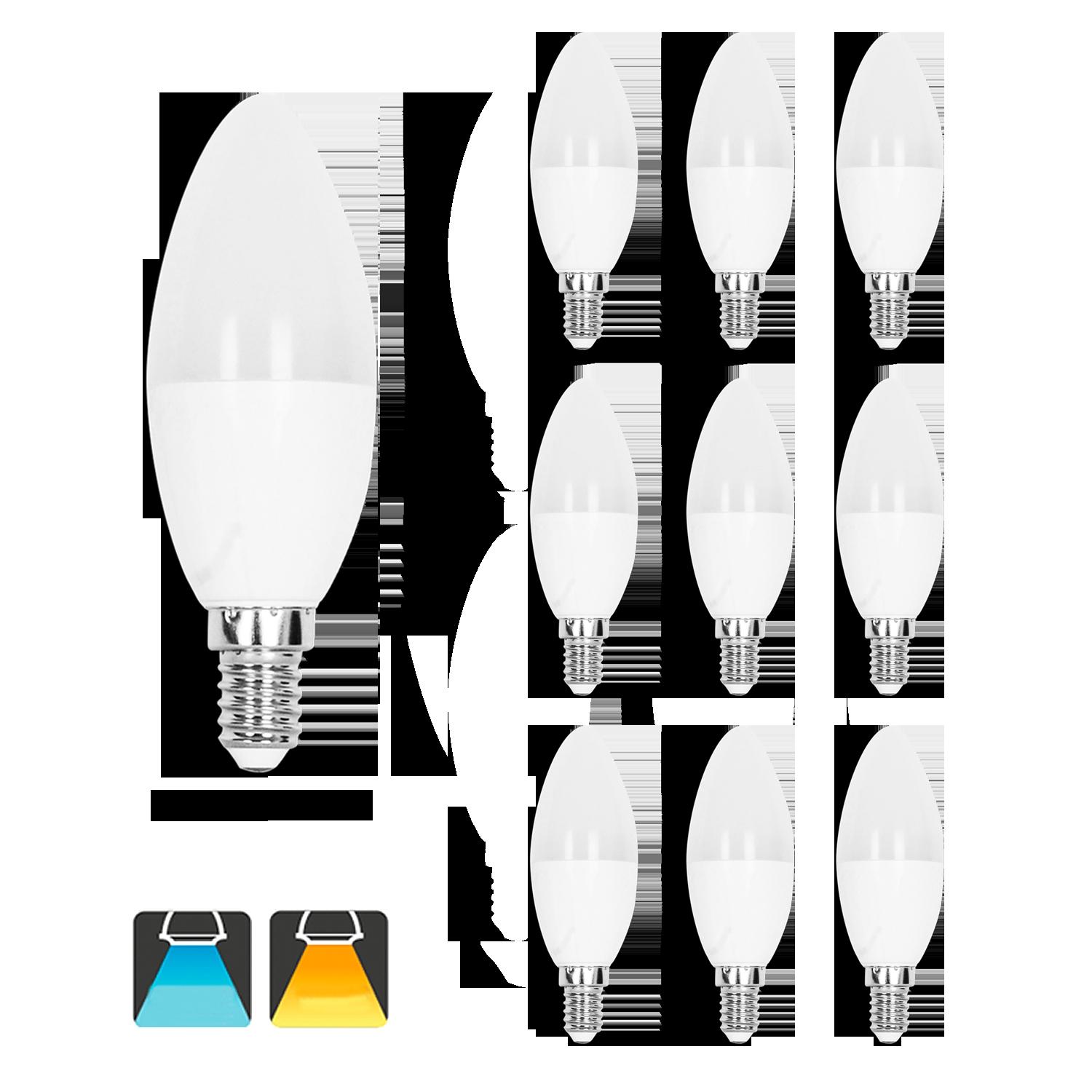 LED E14 C37 7W Barwa Ciepła