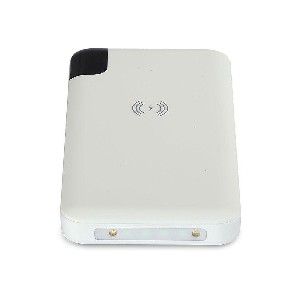 VT-3509 8000mah WIRELESS POWER BANK WITH DISPLAY AND STAND -WHITE