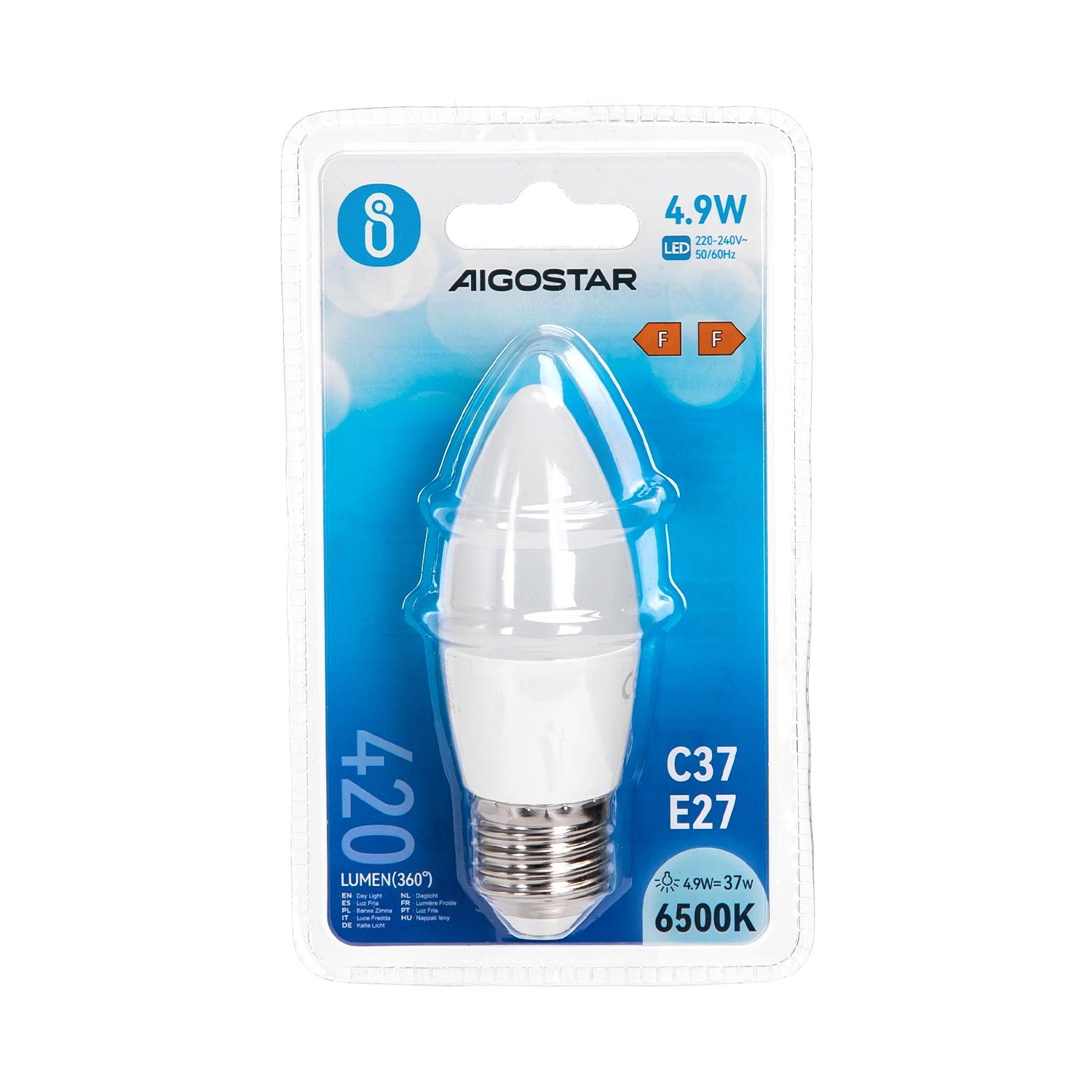 LED E27 4.9W C37